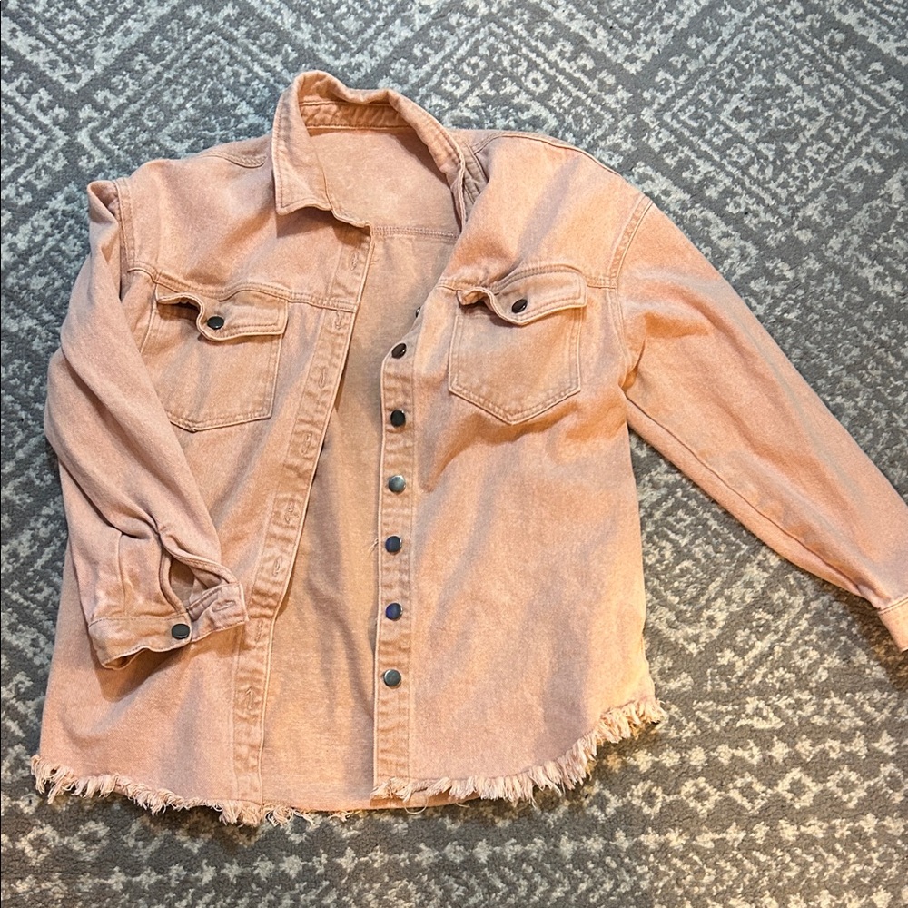 Women's Pink Denim Jacket